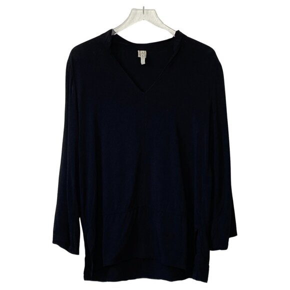 NEW XCVI Black Long Sleeve V Neck Tunic Sz. S - Picture 1 of 4